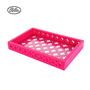 Custom logo eco-friendly red square sundries storage tray decorative storage boxes