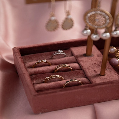 Simple style Jewelry Display Holder Velvet  T bar Watch Bracelet Display Holder With Storage Tray
