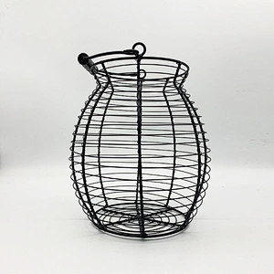 Customized Vintage Countryside Style Egg Basket Home Decoration Small Wire Egg Basket