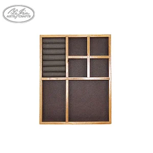Necklace Bracelet Ring Jewelry Display Tray Stackable Wooden Jewelry Tray