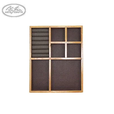Necklace Bracelet Ring Jewelry Display Tray Stackable Wooden Jewelry Tray
