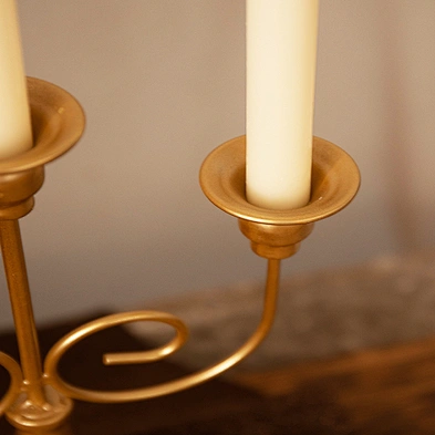 5-Candle Gold Metal Candle Stand Party Dinner Candelabra candlestick For Wedding Centerpiece