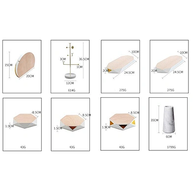 Custom Fashion Design Marble Jewelry Display Set For Jewelry Store Decoration