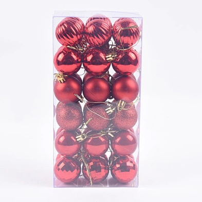 36pcs 4CM Colorful Christmas Balls Set Hanging Ball Decorative Xmas Christmas Ball Ornaments For Wedding Party Xmas Tree