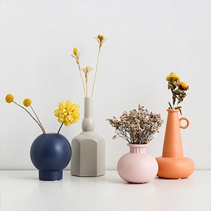 Home Decor Modern Morandi Color Style Small Ceramic Flower Vase