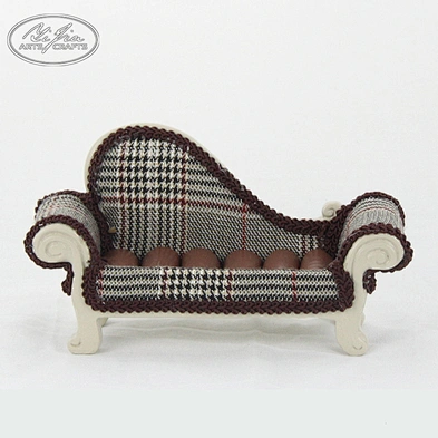 Personalized Handmade Resin Fabric covered Sofa Shaped Classic Jewelry Ring Holder