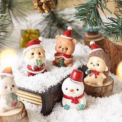 2020 Mini animal family christmas ornament creative resin crafts Christmas gifts christmas decoration ornament
