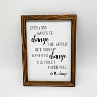 Customized  Rustic Home Decor Funny Modern Farmhouse Decor Sign Cute Guest Bathroom Decor Wall Art