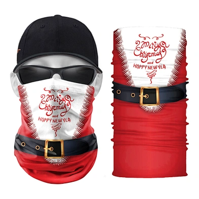 Fast Delivery Christmas Magic Neck Cover Santa Claus Scarf Mask Outdoor Sports Tube Bandana Scarf