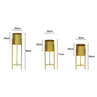 Home Decorative Metal Plant Stand  Modern Round Corner Flower Pot Rack indoor Metal Plant Stand