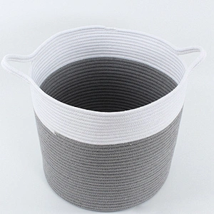 Nordic Bedroom Clothing Receiving Basket Collapsible Laundry Basket Children's Toys Recei Cotton Rope Storage Basket