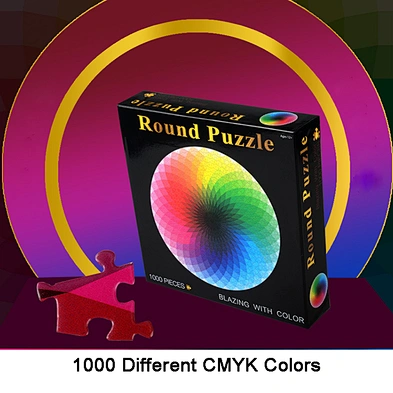 1000 pcs Colorful Rainbow Round Geometric Photo Puzzle Adult Kids DIY Educational Reduce Stress Toy Jigsaw Puzzle