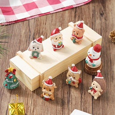2020 Mini animal family christmas ornament creative resin crafts Christmas gifts christmas decoration ornament