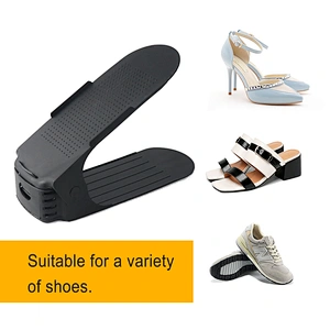 8pcs Adjust Home Use Modern Plastic Double Storage Shoes Rack