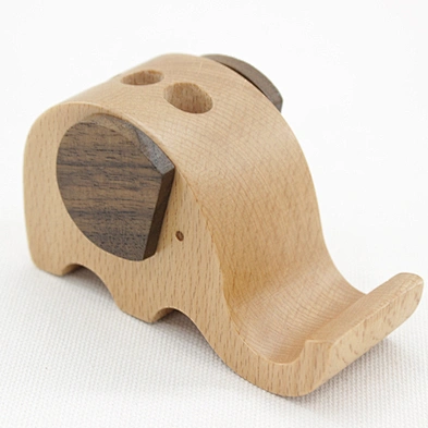Customized Wood Desktop Cell Phone Mobile Phone Holder For Birthday Gift