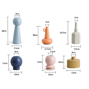 Home Decor Modern Morandi Color Style Small Ceramic Flower Vase