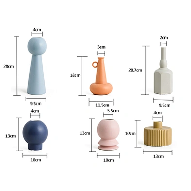 Home Decor Modern Morandi Color Style Small Ceramic Flower Vase