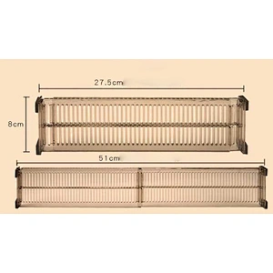 2pcs Strong Secure Hold Adjustable Drawer Divider Expandable Kitchen Adjustable Plastic Drawer Dividers