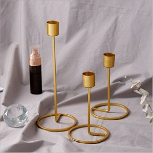 Smtyle Gold Candle Holders with Iron Ideal for Pillar LED Candles