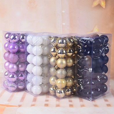 36pcs 4CM Colorful Christmas Balls Set Hanging Ball Decorative Xmas Christmas Ball Ornaments For Wedding Party Xmas Tree