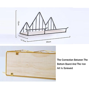 Wall Decor Shelf Metal Wood Rustic Decorative Hanging Floating Shelves Mount Decoration Furniture Wood Wall Shelves