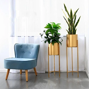 Home Decorative Metal Plant Stand  Modern Round Corner Flower Pot Rack indoor Metal Plant Stand