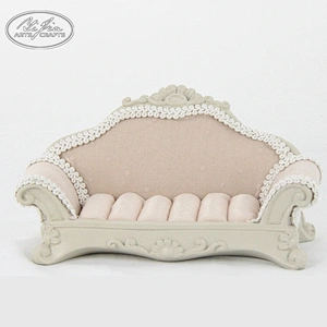 Personalized Handmade Resin Fabric covered Sofa Shaped Classic Jewelry Ring Holder
