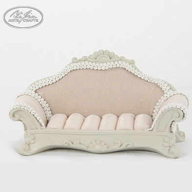 Personalized Handmade Resin Fabric covered Sofa Shaped Classic Jewelry Ring Holder