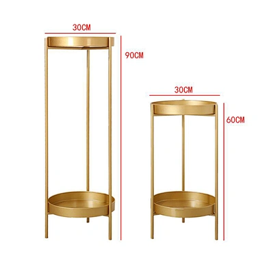 2pcs Modern Plant Stand Round Corner Metal Flower Pot Rack for Indoor Outdoor Potted Home Decorative Flower Stand