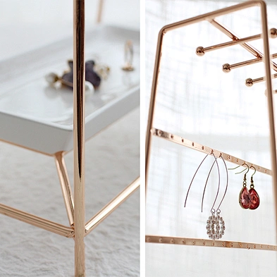 Jewelry Holder Multipurpose White Tray Jewelry Display Organizer Earring Bracelet Necklace Ring Jewelry Stand Storage
