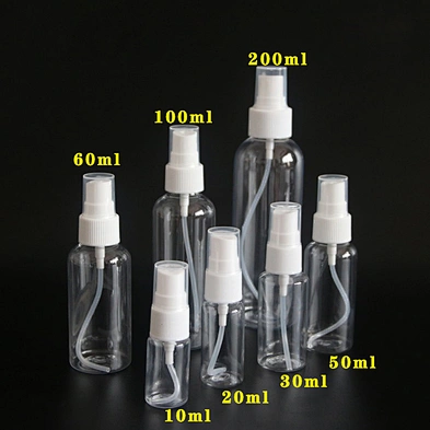 Fast Delivery 10ml 20ml 30ml 50ml 60ml 100ml 200ml Empty Fine Mist Plastic Spray Bottles