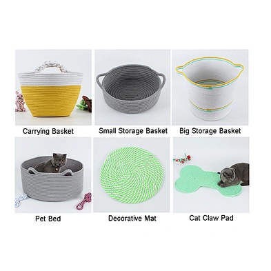 Nordic Bedroom Clothing Receiving Basket Collapsible Laundry Basket Children's Toys Recei Cotton Rope Storage Basket