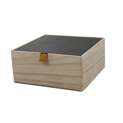 Customized big paulownia&MDF wooden tea box with lids