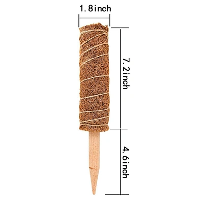 Amazon Hot Sale Totem Pole Coir Moss Stick  for Creepers Plant Support Extension Climbing Indoor Plants