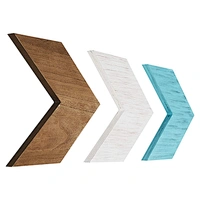 3 pieces Home Decor Rustic Colorful Arrow Wall Decor Wooden Chevron Wall Mounted Decorative Arrows