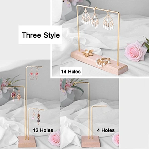 Solid wood wrought iron earrings jewelry holder studs jewelry display stand rack