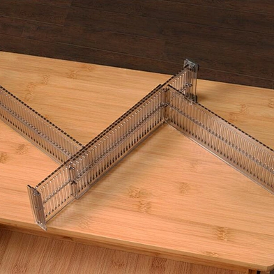 2pcs Strong Secure Hold Adjustable Drawer Divider Expandable Kitchen Adjustable Plastic Drawer Dividers