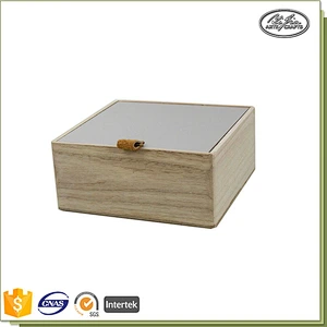 Customized big paulownia&MDF wooden tea box with lids