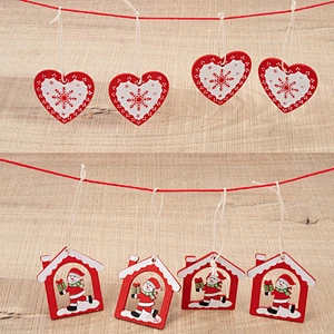 Christmas Decorations Wooden Hollow Christmas Tree Small Wooden Bell Pendant Christmas gifts