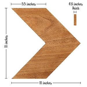 3 pieces Home Decor Rustic Colorful Arrow Wall Decor Wooden Chevron Wall Mounted Decorative Arrows