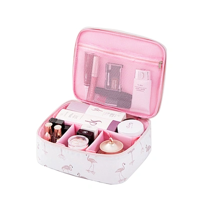 Custom Printed Oxford Cosmetic Bag Lady Durable Waterproof Travel Makeup Bag