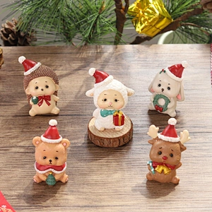 2020 Mini animal family christmas ornament creative resin crafts Christmas gifts christmas decoration ornament
