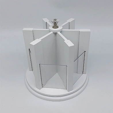 360-Degree Rotating Multi-Functional Wooden Pen Holder 6 Compartments Desktop Stationery Organizer Pen Holder