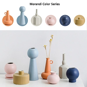 Home Decor Modern Morandi Color Style Small Ceramic Flower Vase