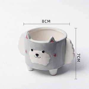 Fast Delivery Cute Plant Ceramic Pots Hedgehog Bunny Puppy Small Animal Succulent Flower Pot