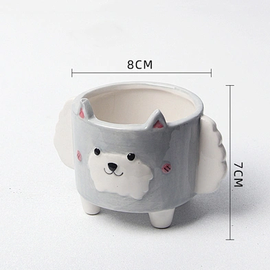 Fast Delivery Cute Plant Ceramic Pots Hedgehog Bunny Puppy Small Animal Succulent Flower Pot