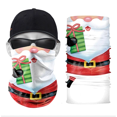 Fast Delivery Christmas Magic Neck Cover Santa Claus Scarf Mask Outdoor Sports Tube Bandana Scarf