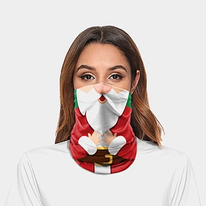 Fast Delivery Christmas Magic Neck Cover Santa Claus Scarf Mask Outdoor Sports Tube Bandana Scarf