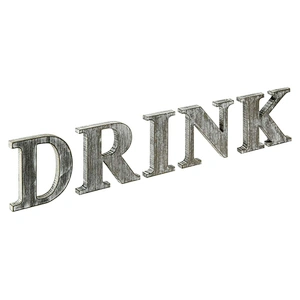 Home Decor Rustic Gray Whitewashed Wood Decorative Table Top Letter Sign