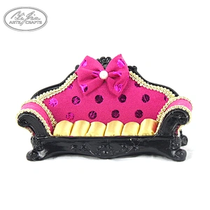 Personalized Handmade Resin Fabric covered Sofa Shaped Classic Jewelry Ring Holder
